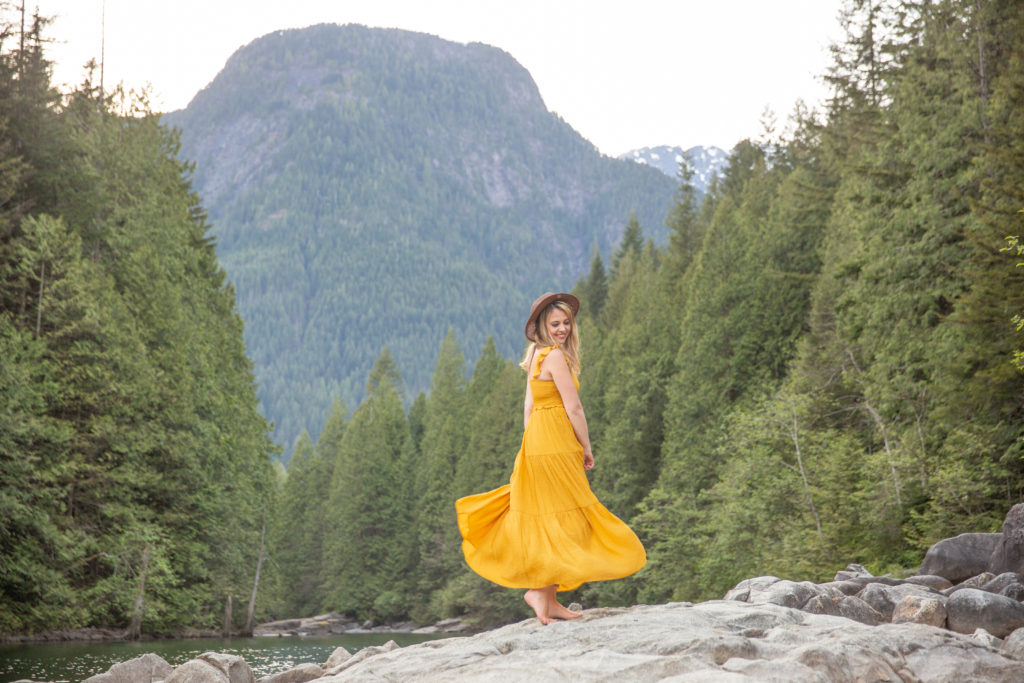 Yellow Flowing Dress